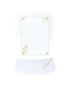 Papel con membrete, 20 hojas y 10 sobres Fleurever multicolores, 21 x 29,7 cm