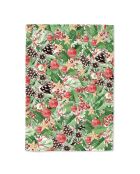 Torchon en coton biologique Noël floral multicolore - 50 x 70 cm