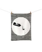 Torchon en coton biologique More Wine Please Chic Mic multicolore - 50x70 cm