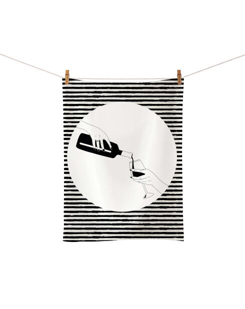 Strofinaccio da tè More Wine Please Chic Mic in cotone biologico multicolore - 50x70 cm
