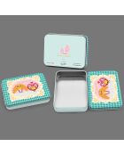 Mehrfarbige rechteckige Metallbox Noël Gourmand (My Little Pleasures) - 2,2 x 8,5 x 11,5 cm