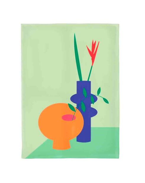 Strofinaccio Graphic still life in cotone biologico Chic Mic multicolor - 50x70 cm