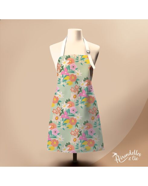 Tablier en coton biologique dolce vita multicolore