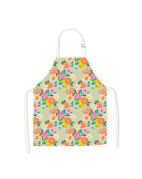 Tablier en coton biologique dolce vita multicolore
