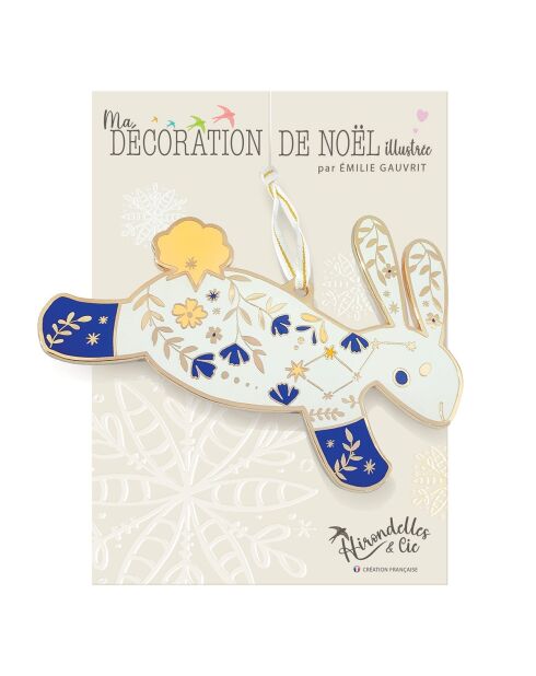 Décoration de Noël à suspendre Scandy winter (Lapin) multicolore - D.10 cm
