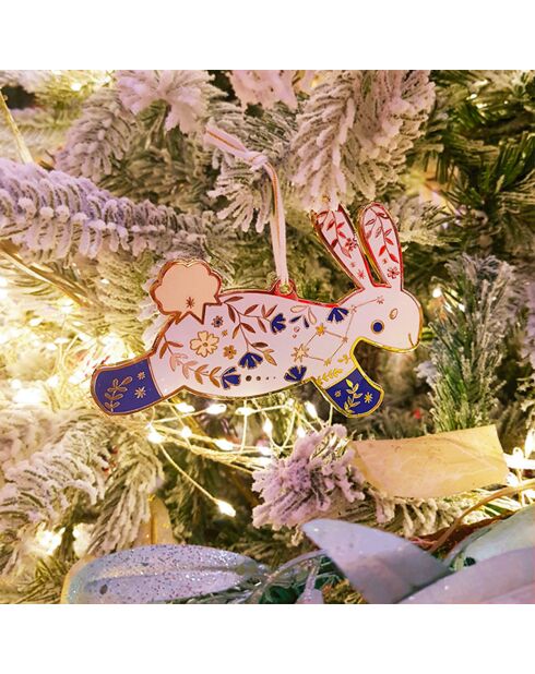 Decorazione natalizia da appendere Scandy winter (Rabbit) multicolore - D.10 cm