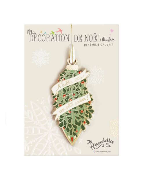 Décoration de Noël à suspendre Belle nuit de Noël (soulier) multicolore - 10cm