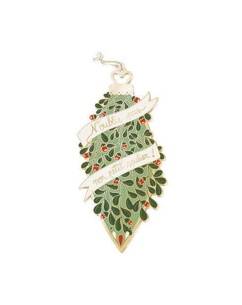 Décoration de Noël à suspendre Belle nuit de Noël (soulier) multicolore - 10cm