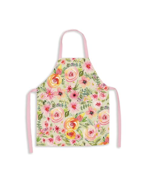 Tablier en coton biologique spring floral multicolore