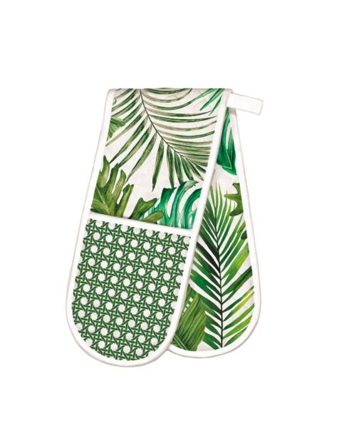 Gant de four double en coton Palm Breeze multicolore