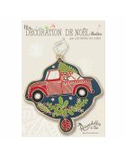 Weihnachtsanhänger Noël Folk (Pickup) mehrfarbig - D.10 cm