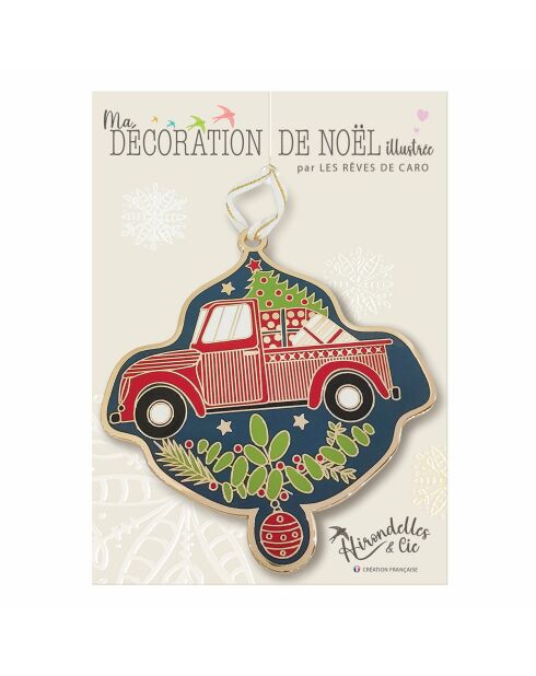 Décoration de Noël à suspendre Noël Folk (pickup) multicolore - D.10 cm
