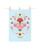 Torchon en coton biologique Tu es magique multicolore - 50 x 70 cm