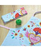 Torchon en coton biologique Tu es magique multicolore - 50 x 70 cm