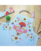 Torchon en coton biologique Tu es magique multicolore - 50 x 70 cm