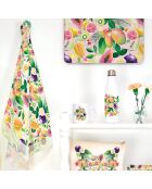 Paño de cocina de algodón orgánico multicolor Flamingo Tropico - 50 x 70 cm