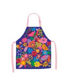 Tablier en coton biologique forêt florale multicolore