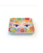 Boîte rectangulaire en métal Joli Jardin multicolore - 2,2 x 8,5 x 11,5 cm