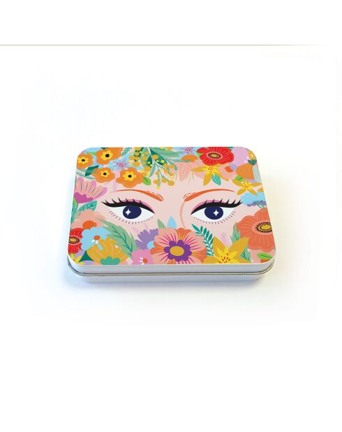 Boîte rectangulaire en métal Joli Jardin multicolore - 2,2 x 8,5 x 11,5 cm