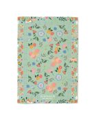 Torchon en coton biologique Le bonheur est partout ( vert ) multicolore - 50 x 70 cm