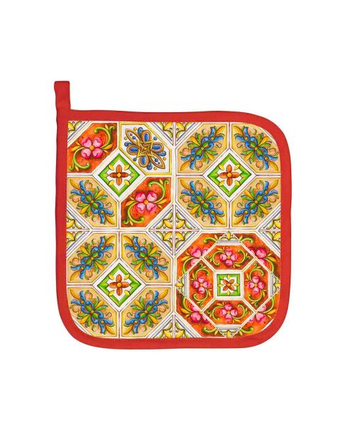 Presina Tuscan Terrace in cotone multicolore - 23 x 23 cm