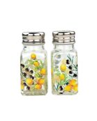 Set salière et poivrière en verre Tuscan Grove multicolore - 10.20 x 4.40 x 4.40 cm