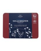 Caja metálica con cartas de póquer y fichas Joules (masculinas) multicolores, 15 x 20 cm