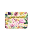 Flamingo Tropico (small joys) veelkleurige rechthoekige metalen doos - 2,2 x 8,5 x 11,5 cm