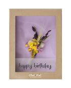 Happy Birthday Chic Mic, set di fiori secchi multicolore, 20 x 20 cm