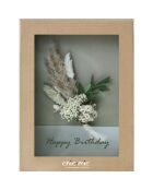Coffret fleurs séchées Happy Birthday Chic Mic multicolore - 20 x 20 cm