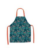Tablier en coton biologique paon vert