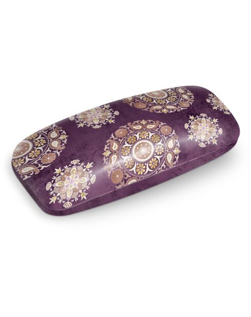 Etui à lunettes rosace Jewel Tones multicolore - D.15 cm