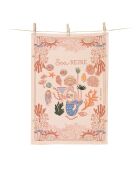 Torchon en coton biologique Sea Reine multicolore - 50 x 70 cm