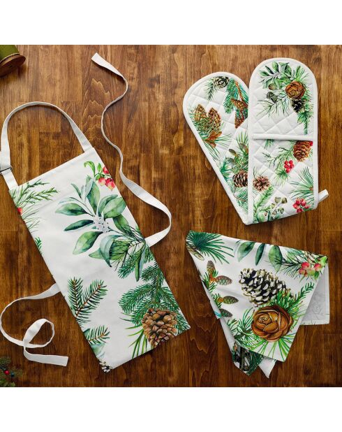 Gant de four double en coton White Spruce multicolore