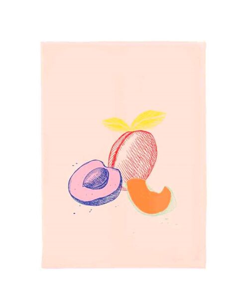 Torchon en coton biologique Apricot Chic Mic multicolore - 50x70 cm