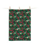 Torchon en coton biologique Colibri multicolore - 50 x 70 cm