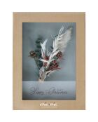 Happy Christmas Chic Mic - Set di fiori secchi multicolore, 20 x 20 cm