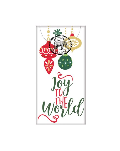 Confezione da 10 fazzoletti Joy to the World multicolori - 10,5 x 5,5 cm
