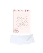 Papier à lettres 20 feuilles et 10 enveloppes Que de l'amour multicolore - 21 x 29,7 cm
