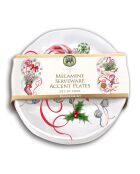 Set 4 assiettes dessert assorties en mélamine Peppermint multicolore - 15 x 15 cm