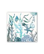 Confezione da 20 tovaglioli quadrati Ocean Tide multicolori - 16,5 x 16,5 cm
