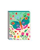 Pocket Carnet de notes A6 aimanté Papillon multicolore - 7,5 x 10 cm