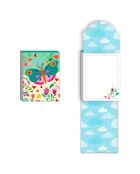 Pocket Carnet de notes A6 aimanté Papillon multicolore - 7,5 x 10 cm