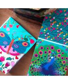Pocket Carnet de notes A6 aimanté Papillon multicolore - 7,5 x 10 cm