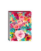 Pocket Carnet de notes A6 aimanté Floral rose multicolore - 7,5 x 10 cm