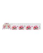 Kleurrijke, geïllustreerde liniaal met gekleurde bloemen, D.15 cm