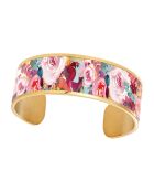 Bracelet manchette floral rose multicolore - D.20 mm