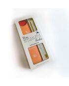 Set stylo bille et étui fleurever blanc - 3,5 x 15 cm