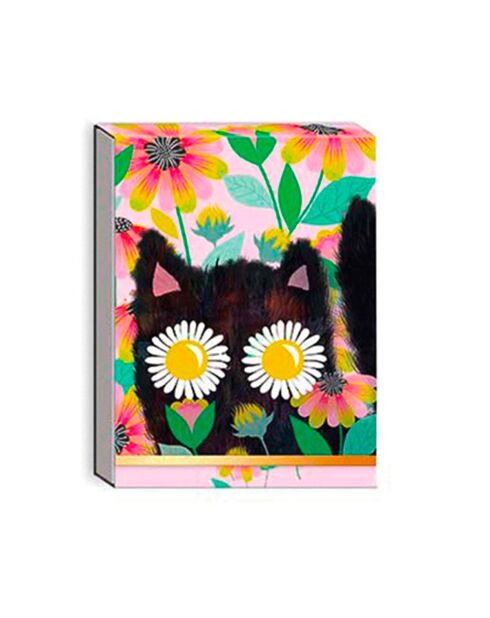 Pocket Carnet de notes A6 aimanté Retro love multicolore - 7,5 x 10 cm