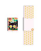 Pocket Carnet de notes A6 aimanté Retro love multicolore - 7,5 x 10 cm